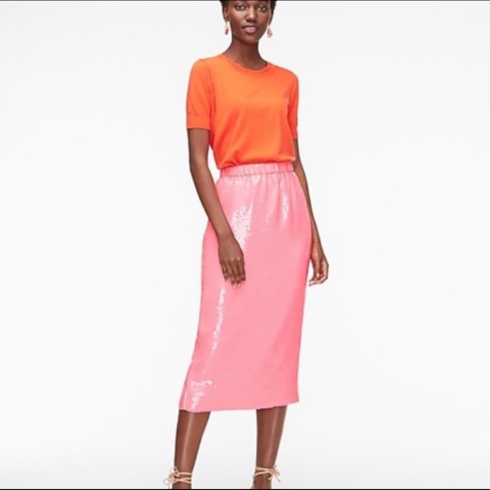 ISO BLACK J. Crew pull-on sequin midi skirt